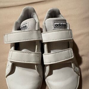 Adidas White Velcro Strap Sneakers